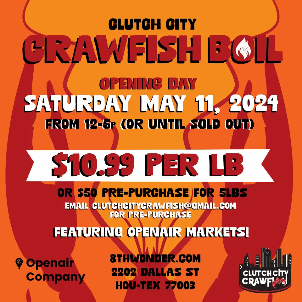 Clutch City Crawfish Boil at 8th Wonder