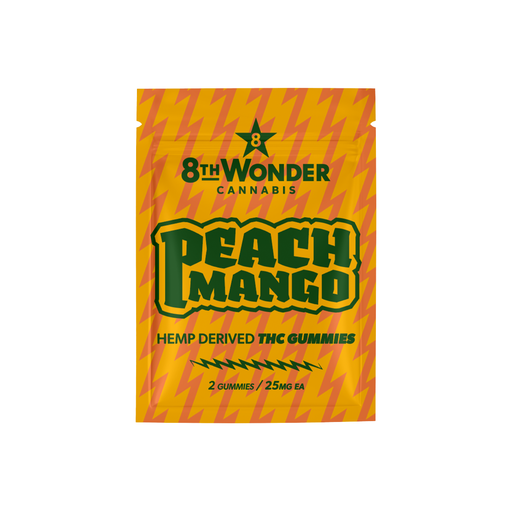 [8-G-PM-9-0025-2] Gummies Peach Mango THC 25mg - 2 ct