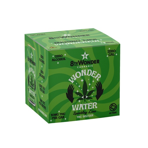 [B09Ww0008- 4] Wonder Water Lime THC Seltzer - 10mg (4-Pack)