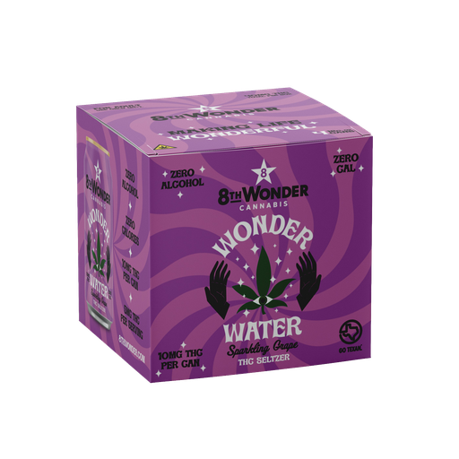 [8B-WG10.0-24-3] Wonder Water Grape Seltzer - 10mg Can (4-Pack)